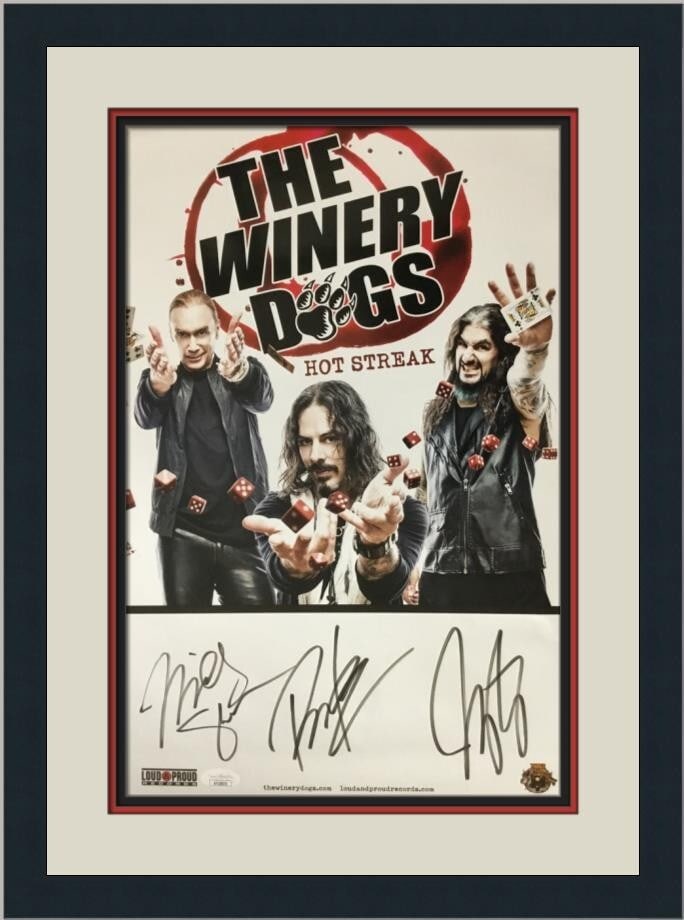 The Winery Dogs Signed 16x11 Photo Custom Framed with JSA COA (1 of 9)