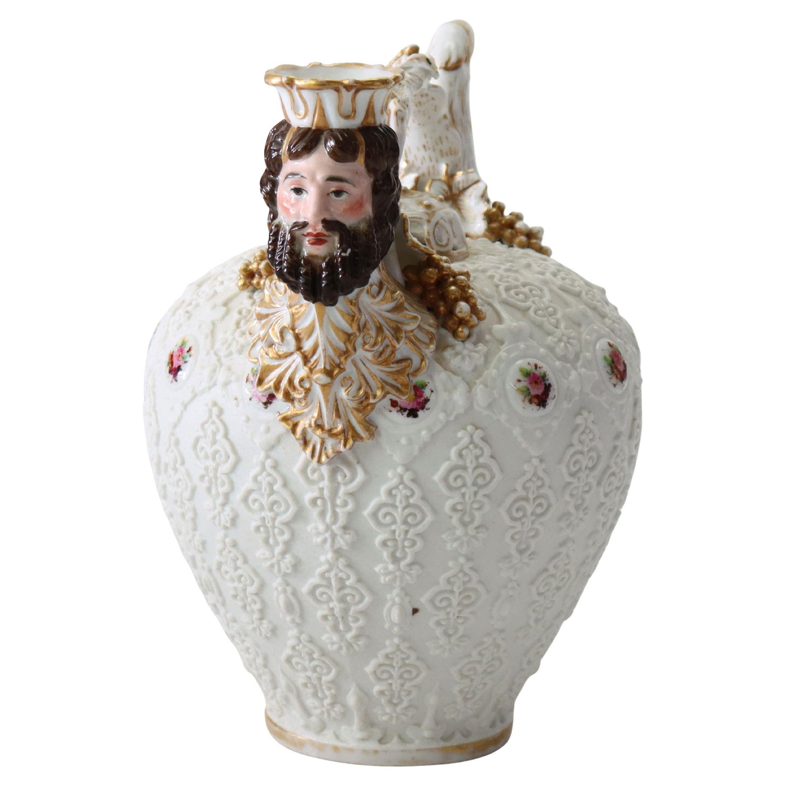 French Porcelain Figural Teapot by Jacob Petit Signed Limoges Style c1880: French Porcelain Figural Teapot by Jacob Petit Signed Limoges Style c1880 This antique French figural porcelain teapot by Jacob Petit dates to circa 1880. Crafted in the Limoges style, it features int