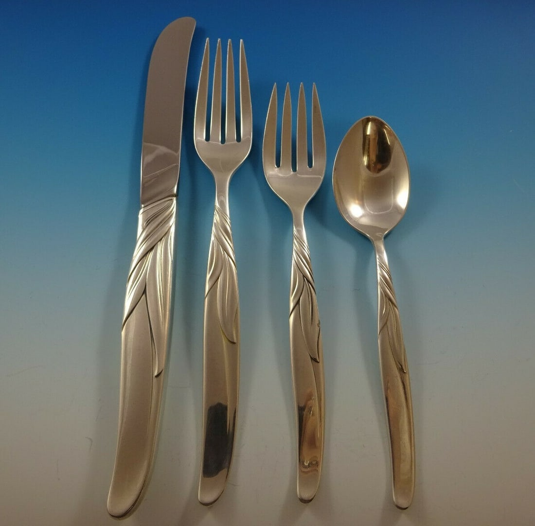 Towle Southwind Sterling Silver Flatware Set for 8 35 Pcs Mid-Century Modern: Towle Southwind Sterling Silver Flatware Set for 8 35 Pcs Mid-Century Modern Enhance your dining experience with this exquisite Southwind Sterling Silver Flatware Set by Towle, designed for 8 and cons