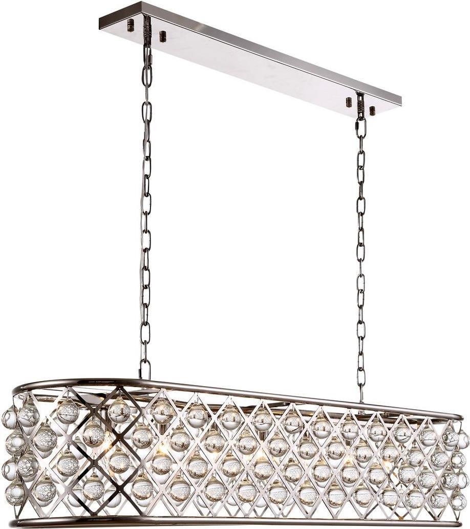 Elegant Lighting Madison Crystal Island Pendant Light 15H 13W 50D: Elegant Lighting Madison Crystal Island Pendant Light 15H 13W 50D Illuminate your space with the Madison Crystal Pendant Light, designed to add a touch of elegance and luxury to any room. This stunnin