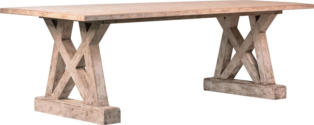 Paredes Reclaimed Pine Dining Table 30H 94W 39D Warm Finish (1 of 5)