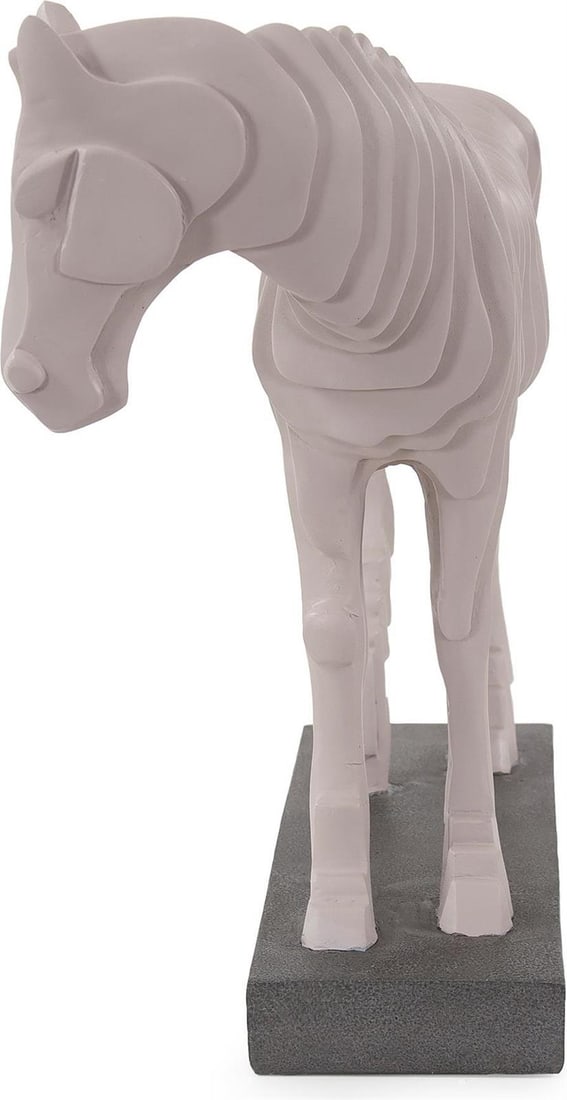 Howard Elliott Minimalist Horse Sculpture Matte Gray 13H 6.25W 14.75D: Howard Elliott Minimalist Horse Sculpture Matte Gray 13H 6.25W 14.75D Discover the beauty of minimalist design with this elegant abstract horse sculpture. Crafted from polyresin, this piece features a