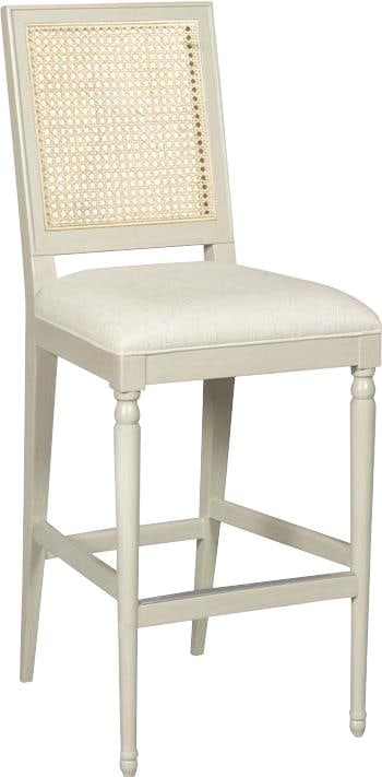 Collette 18th C French Style Wood Bar Stool Graystone Nickel Finish: Collette 18th C French Style Wood Bar Stool Graystone Nickel Finish Introducing the Collette French Style Woven Cane Bar Stool, a perfect blend of vintage charm and modern craftsmanship. This bar stoo