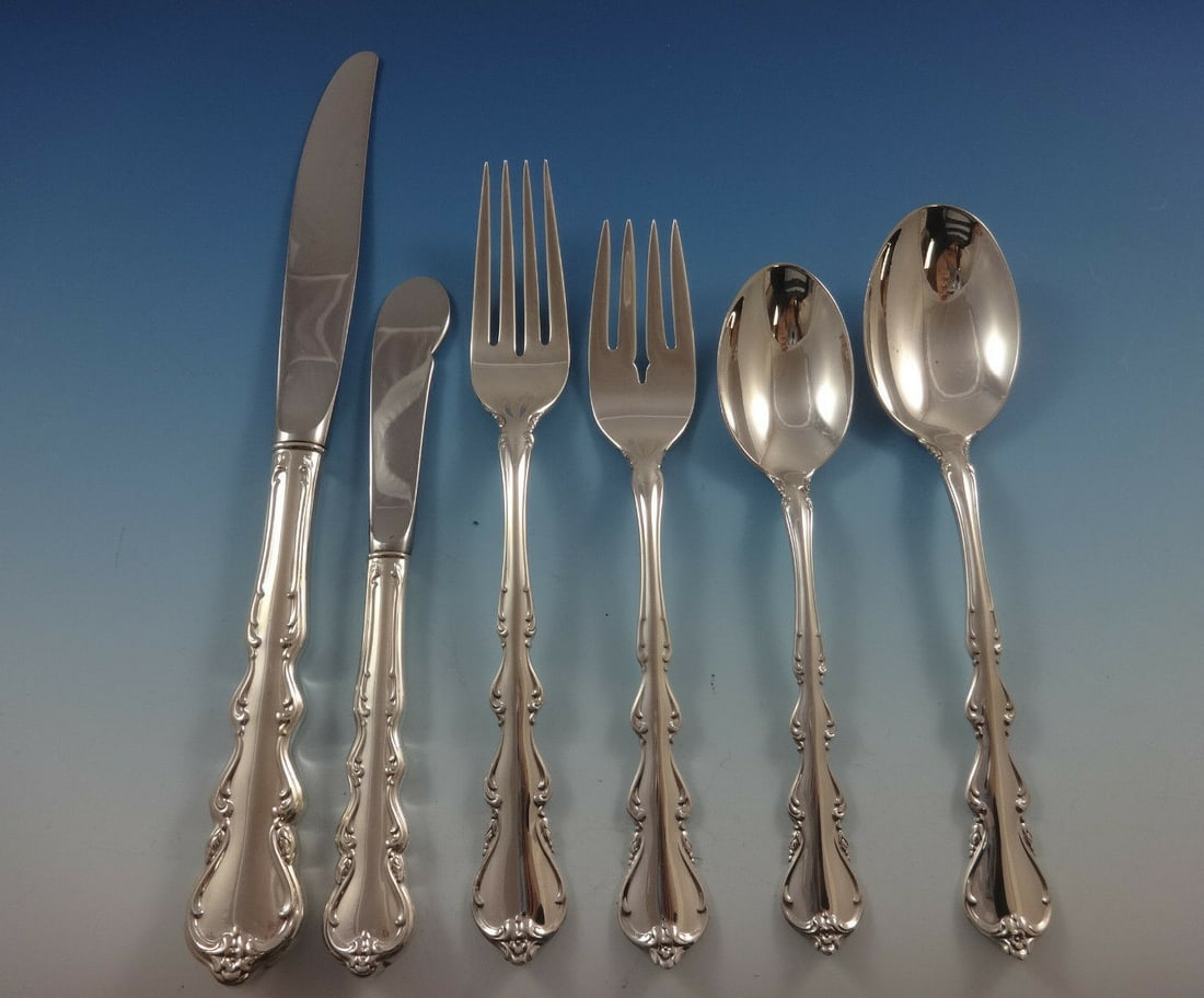 Angelique International Sterling Silver Flatware Set 114 Pcs for 18 Guests (1 of 8)