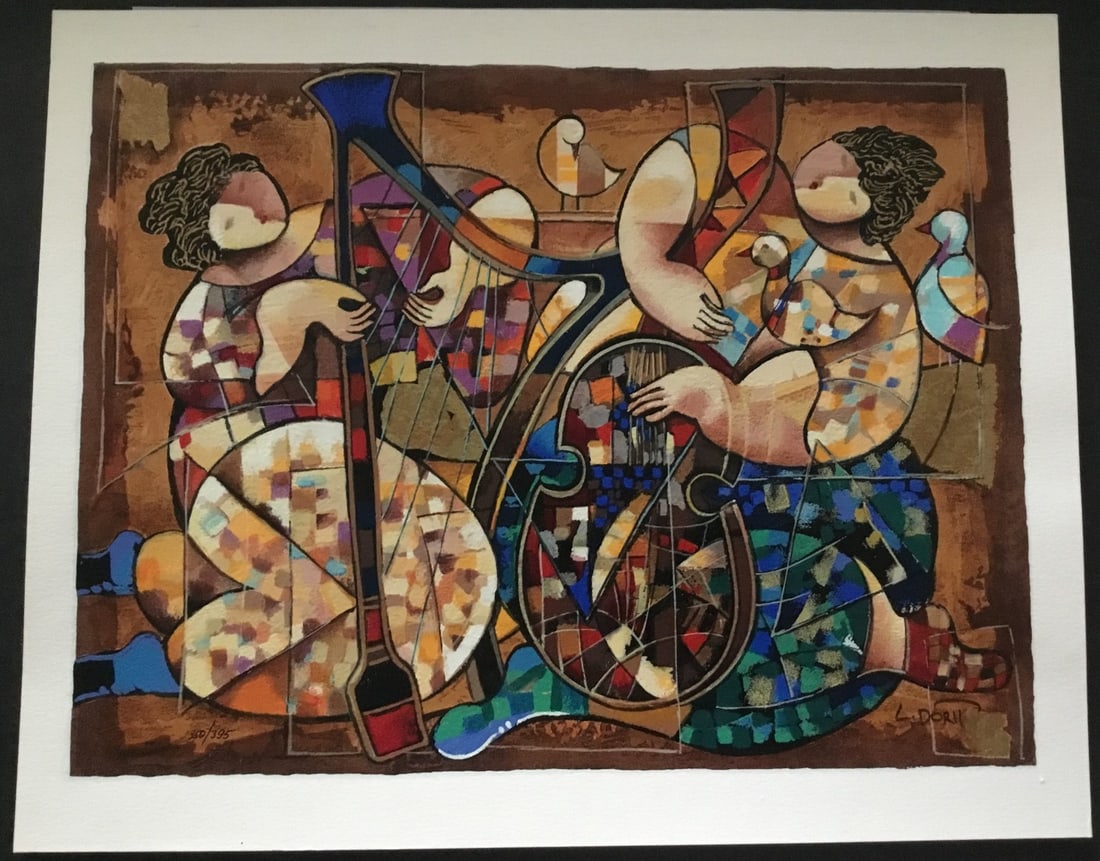 Dorit Levi Duet Pencil Signed Limited Edition Serigraph 350/395 (1 of 4)