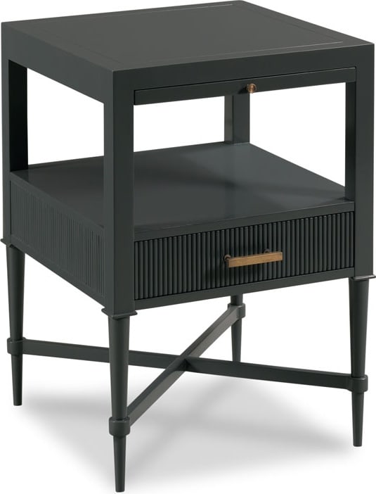 Woodbridge Thornapple Petite Square Bedside Table: Woodbridge Thornapple Petite Square Bedside Table Introducing the Petite Thornapple Bedside Table, a charming addition to your bedroom decor. This square-shaped bedside table is crafted from high-qual