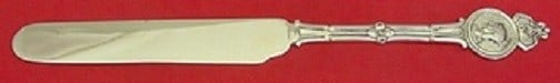 Koehler and Ritter Medallion Sterling Silver Knife 7 5/8 Inches: Koehler and Ritter Medallion Sterling Silver Knife 7 5/8 Inches This exquisite Medallion knife by Koehler and Ritter is crafted from high-quality sterling silver, showcasing the intricate Medallion pa
