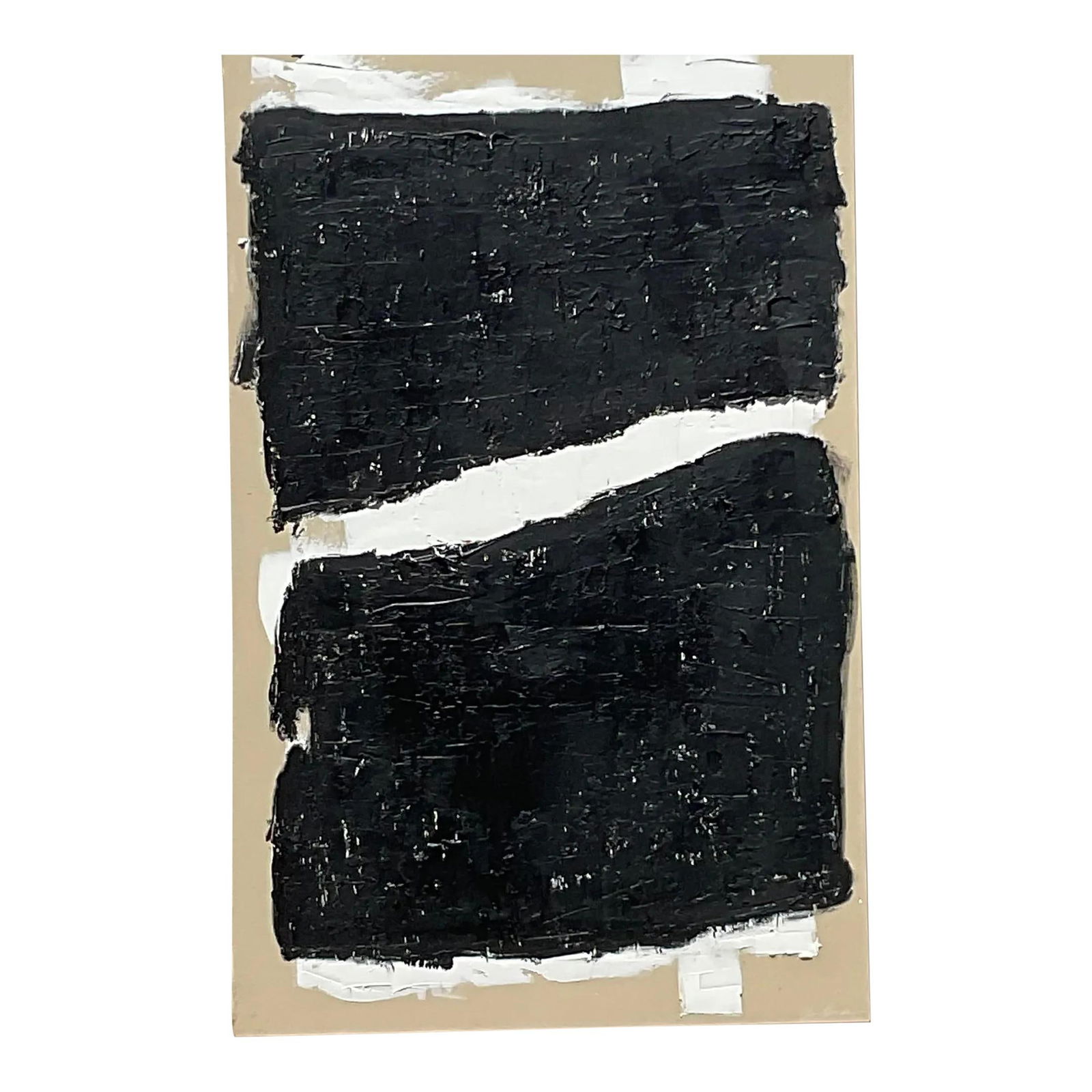 Vintage Boho Abstract Oil Painting Signed 30 x 48 Canvas: Vintage Boho Abstract Oil Painting Signed 30 x 48 Canvas This stunning vintage Boho original oil painting features a chic abstract composition adorned with vibrant graphic colors. The piece is signed