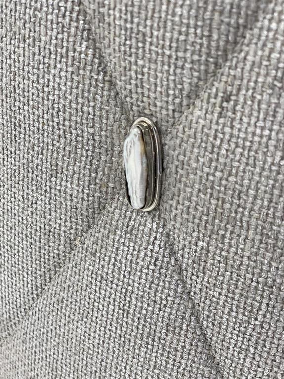 John-Richard Diamond Ottoman Polished Nickel Round Transitional Style: John-Richard Diamond Ottoman Polished Nickel Round Transitional Style Elevate your home decor with the Luxurious John-Richard Diamond Ottoman, a stunning piece perfect for any transitional space. This