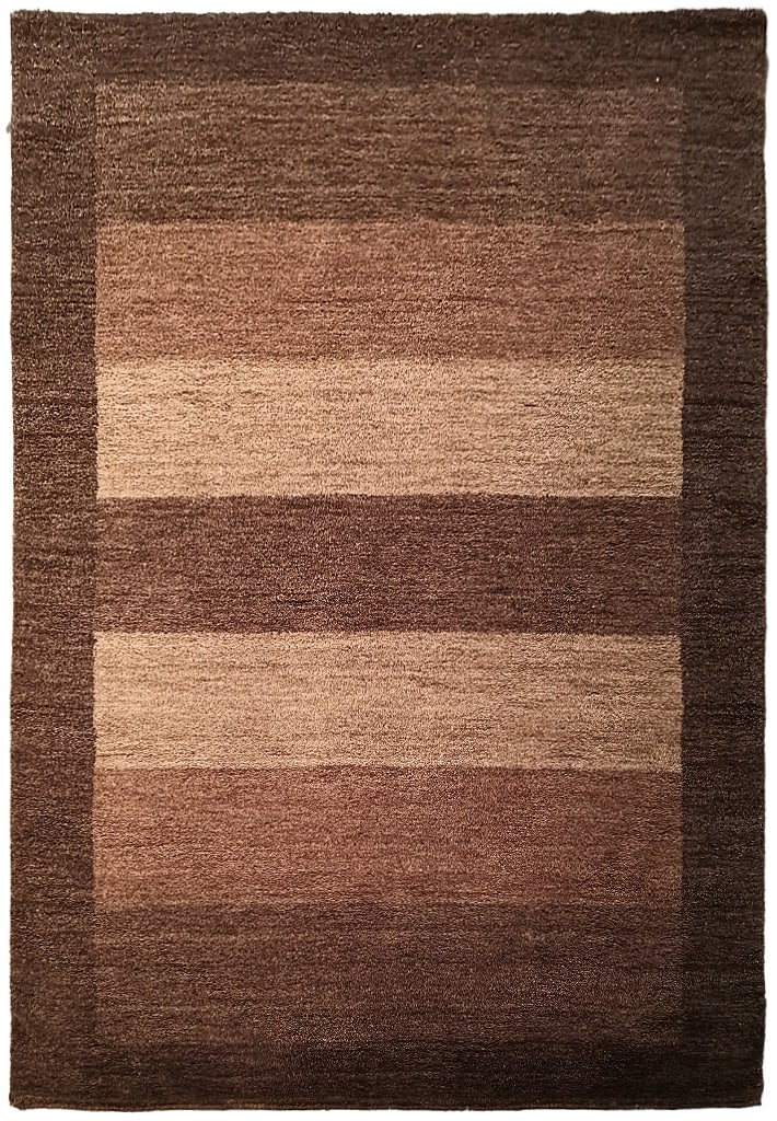 4.1 x 6.1 Brown Wool Contemporary Handmade Area Rug (1 of 12)