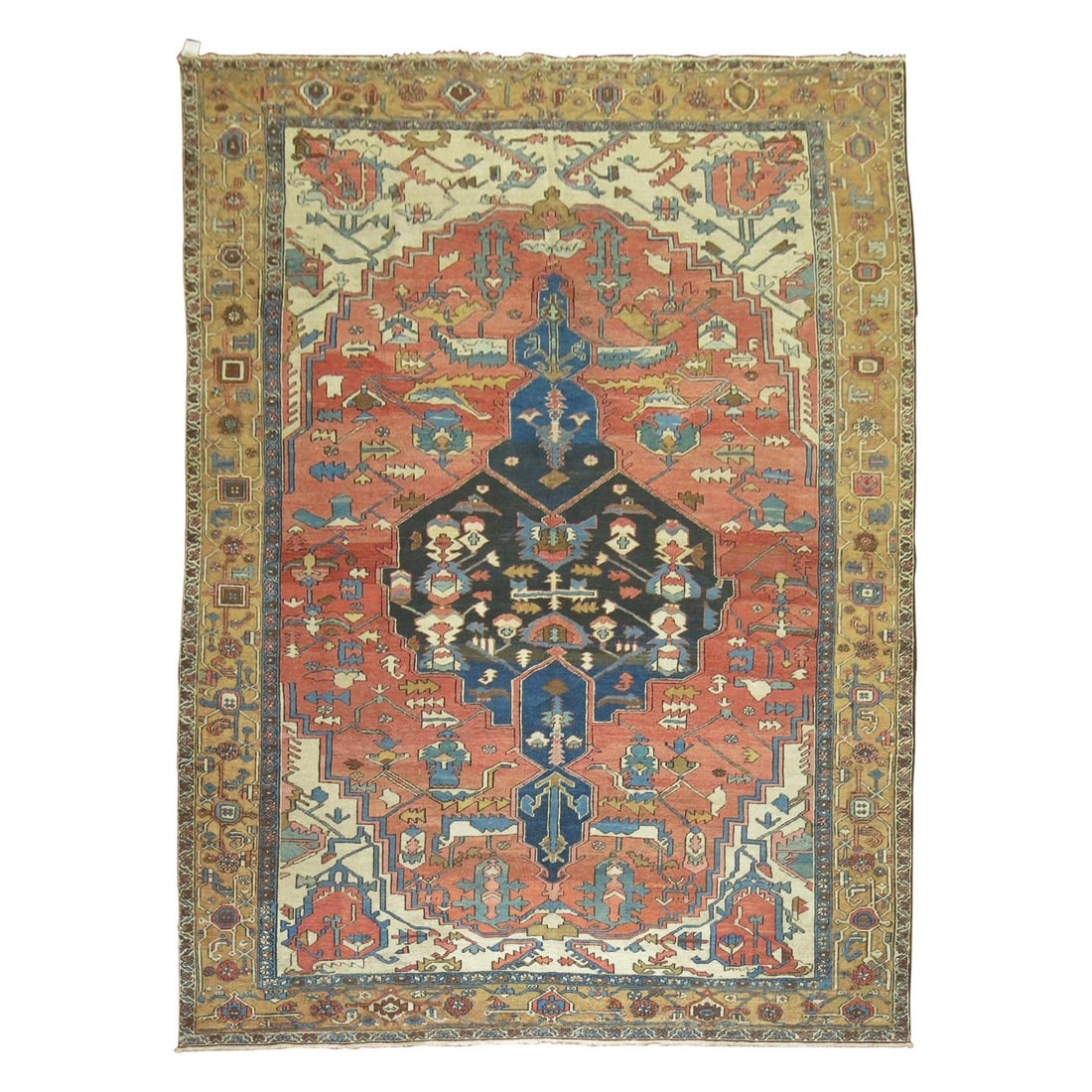 Zabihi Collection Antique Persian Heriz Hand-Woven Wool Rug 8'11'' x 12'10'' (1 of 15)