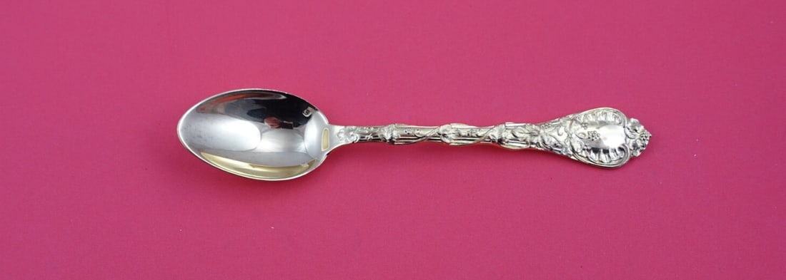 Odiot Demidoff Vermeil Sterling Silver Teaspoon 6 Inch Unused: Odiot Demidoff Vermeil Sterling Silver Teaspoon 6 Inch Unused This exquisite teaspoon is a part of the Demidoff Vermeil pattern by the renowned French silversmith, Odiot. Crafted from high-quality ste