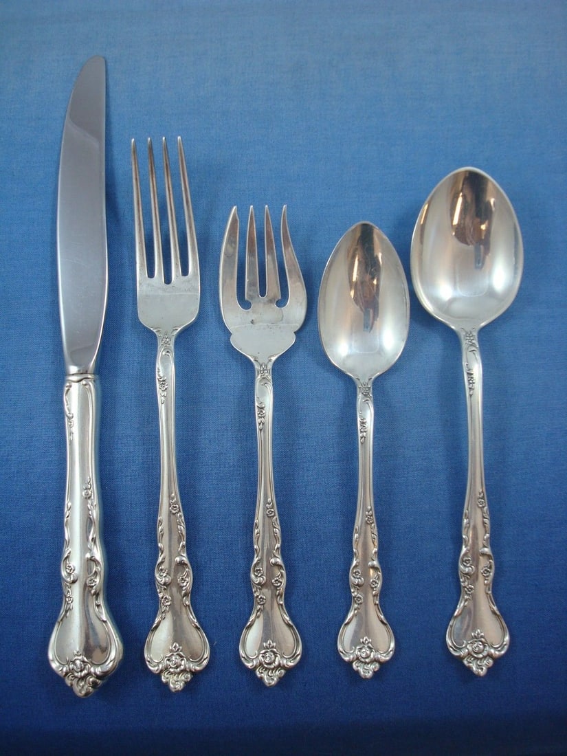 Reed & Barton Savannah Sterling Silver Flatware Set for 12 - 65 Pieces with Storage Chest: Reed & Barton Savannah Sterling Silver Flatware Set for 12 - 65 Pieces with Storage Chest Enhance your dining experience with the Savannah sterling silver flatware service for 12, crafted by Reed & Ba