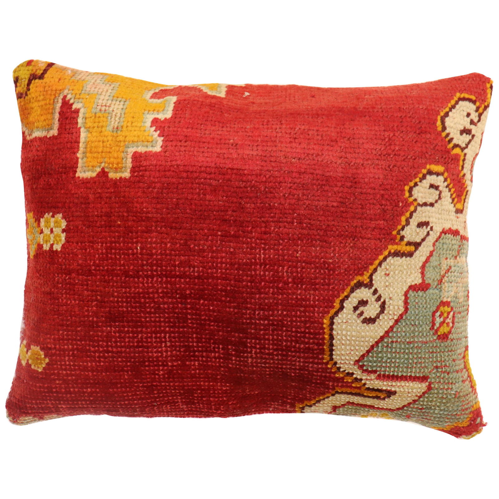 19 x 25 Inch Pillow Made From Antique Red Turkish Oushak Rug (1 of 4)