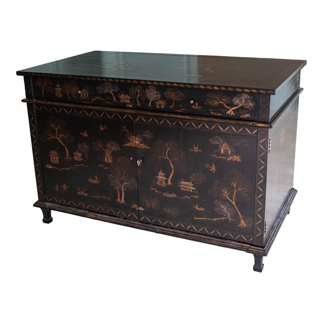 Elegant Chinoiserie Auto Lift TV Cabinet with Remote Control: Elegant Chinoiserie Auto Lift TV Cabinet with Remote Control This exquisite Chinoiserie decorated auto lift TV cabinet showcases a stunning finish that enhances any living space. Approximately 20 year