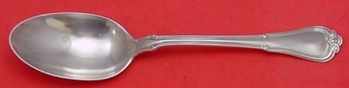 Gorham Villa Norfolk Sterling Silver Serving Spoon 8 3/8 Inch: Gorham Villa Norfolk Sterling Silver Serving Spoon 8 3/8 Inch This exquisite serving spoon is part of the renowned Villa Norfolk pattern by Gorham. Crafted from high-quality sterling silver, it measur