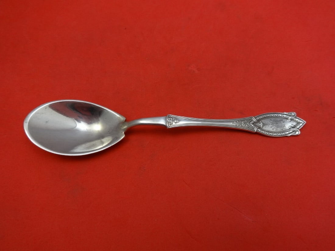 John Polhamus Shiebler Diamond Sterling Silver Ice Cream Spoon 5 7/8": John Polhamus Shiebler Diamond Sterling Silver Ice Cream Spoon 5 7/8" Discover this exquisite ice cream spoon from the Diamond pattern, crafted by John Polhamus and made by Shiebler. This elegant piec