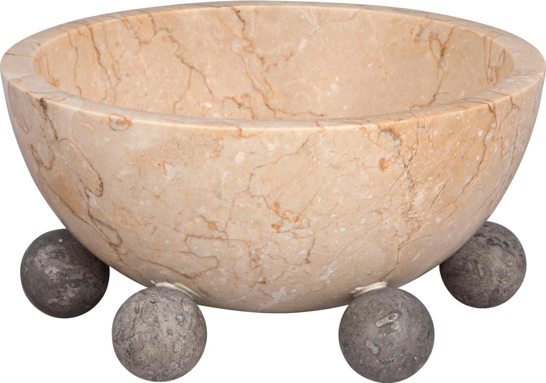 Noir Bala Neo-Classical Marble Bowl for Elegant Decor: Noir Bala Neo-Classical Marble Bowl for Elegant Decor Introducing a stylish and elegant addition to your home decor, the Timeless Marble Bowl is designed for refined interiors. Crafted from high-quali