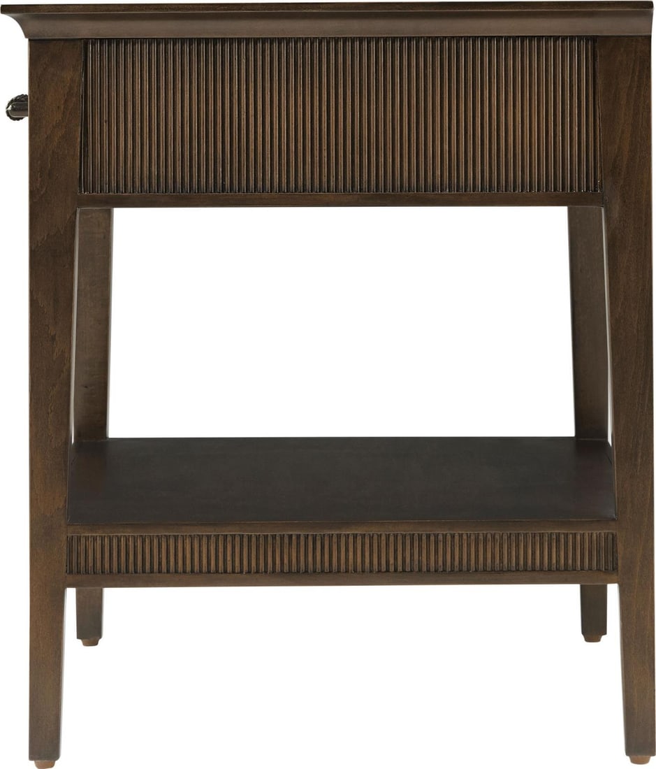 Theodore Alexander Lido Nightstand V Aluminum Wood Modern Design: Theodore Alexander Lido Nightstand V Aluminum Wood Modern Design The Modern Elegance Lido Nightstand V is a stylish addition to any bedroom, embodying contemporary design with functionality. Crafted f