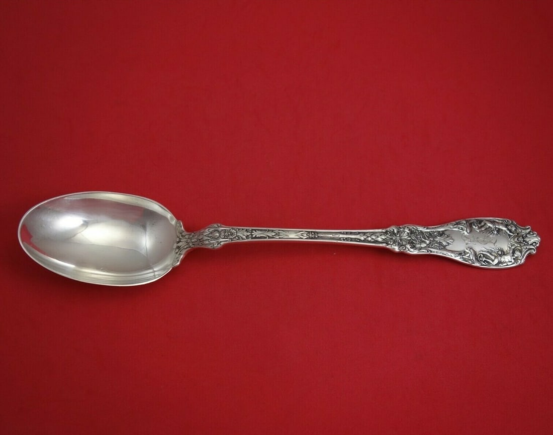 Gorham Paris Sterling Silver Stuffing Spoon 12 1/8 Inch Monogrammed: Gorham Paris Sterling Silver Stuffing Spoon 12 1/8 Inch Monogrammed This exquisite stuffing spoon is crafted by Gorham in the elegant Paris pattern. Made of high-quality sterling silver, this piece me