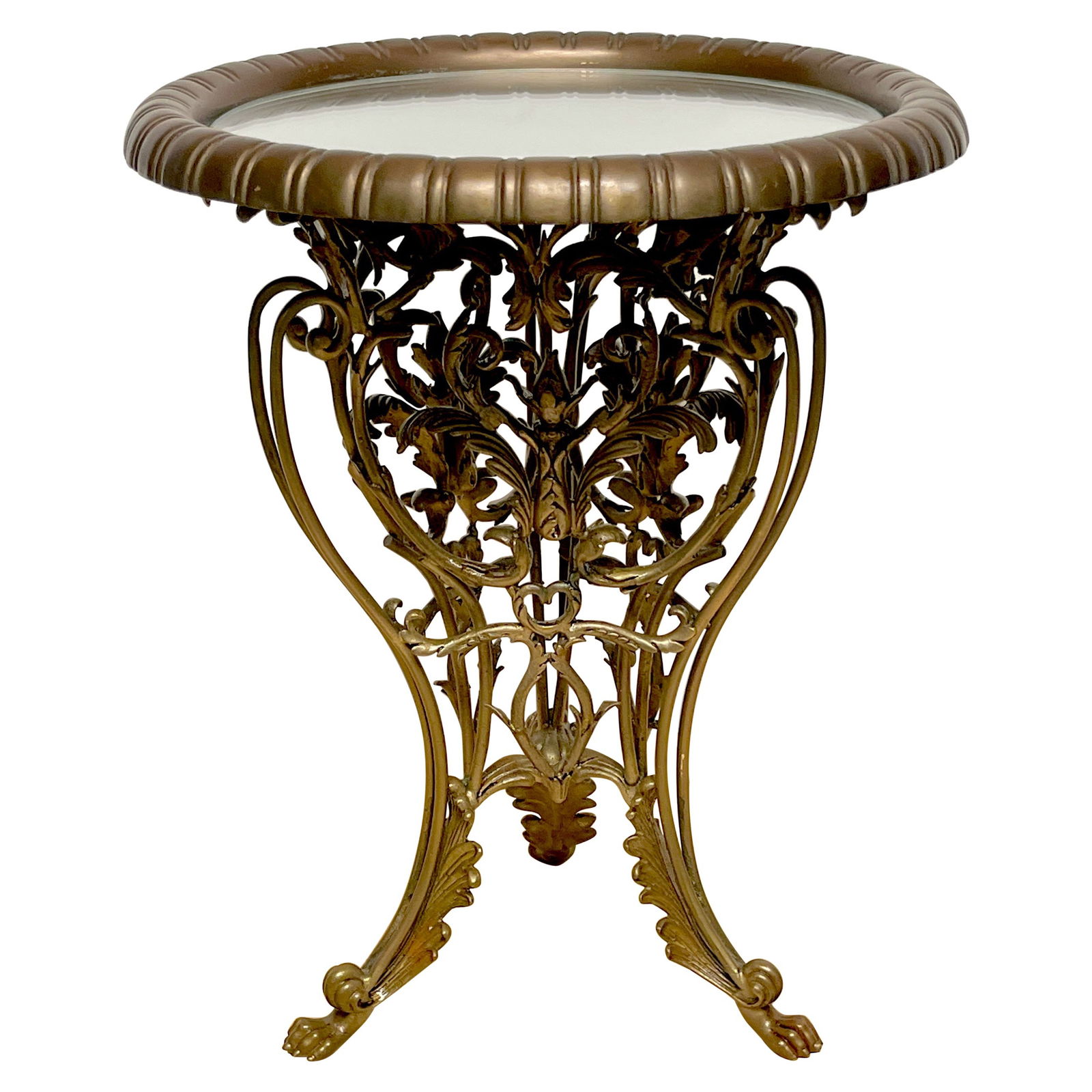 Diminutive Louis XVI Bronze Mirror Gueridon Plateau France 1890s: Diminutive Louis XVI Bronze Mirror Gueridon Plateau France 1890s This exquisite diminutive Louis XVI style gueridon or plateau features a stunning bronze construction topped with a mirror. The piece s