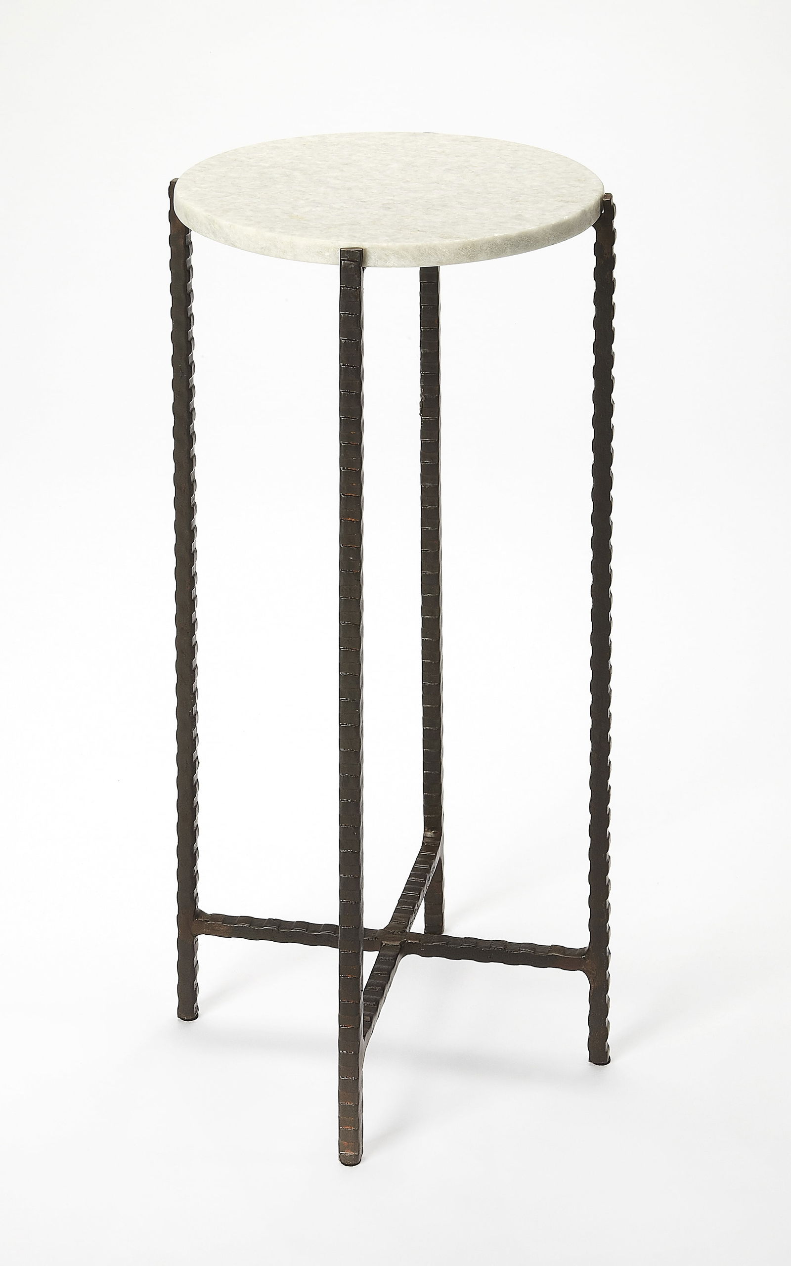 Butler Multi-Color Marble Accent Table with Twisted Legs: Butler Multi-Color Marble Accent Table with Twisted Legs This stylish multi-color marble accent side table combines contemporary design with functionality. Crafted from high-quality brass, iron, and m