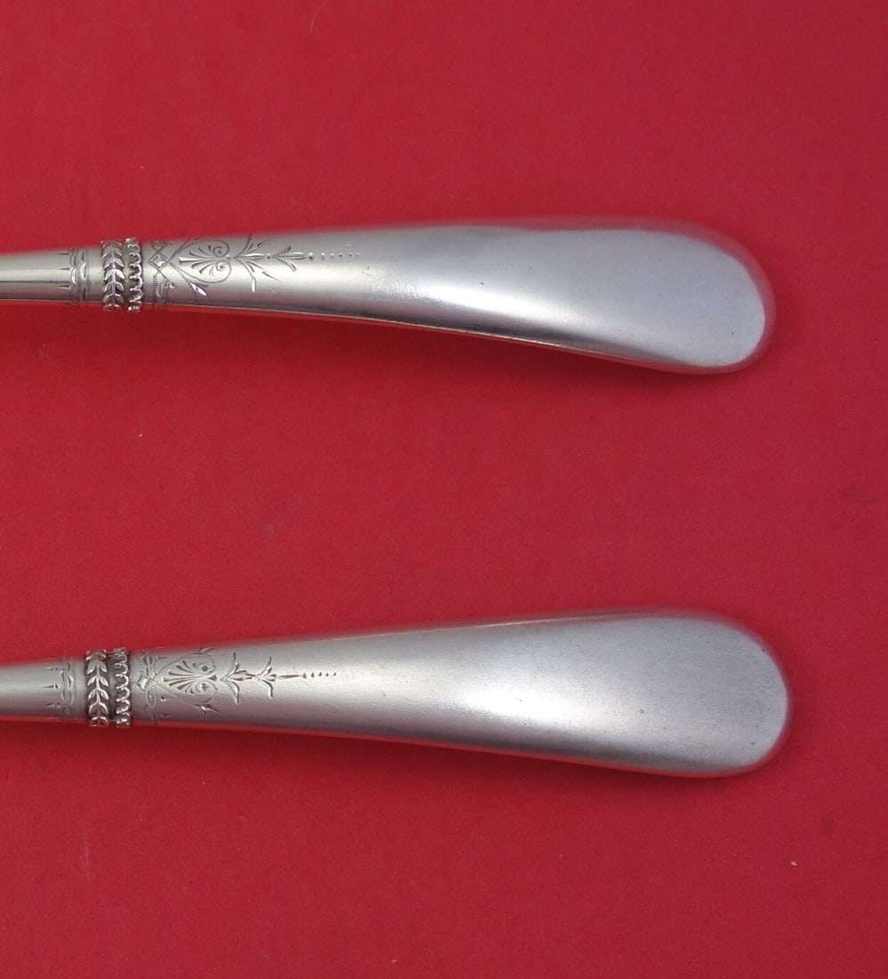 Gorham Sterling Silver 2pc Salad Serving Set Unknown Pattern 12in - 3