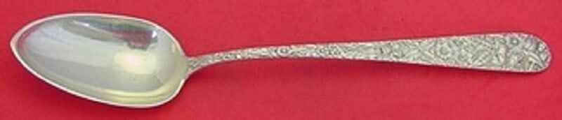 Kirk Repousse Sterling Silver Stuffing Spoon 12 Inch: Kirk Repousse Sterling Silver Stuffing Spoon 12 Inch This elegant 12-inch stuffing spoon features the classic Repousse pattern by Kirk, crafted from high-quality sterling silver. The spoon is not mono