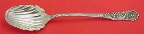 Reed & Barton Trajan Sterling Silver Serving Spoon 12.5" Scalloped: Reed & Barton Trajan Sterling Silver Serving Spoon 12.5" Scalloped This elegant serving spoon from Reed & Barton features the classic Trajan pattern, known for its sophisticated scalloped design. Craf