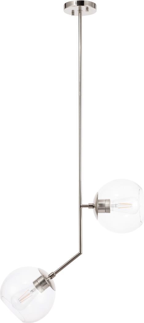 Elegant Lighting Ryland Chrome Glass Pendant Light UL-Listed: Elegant Lighting Ryland Chrome Glass Pendant Light UL-Listed Illuminate your space with the Ryland Chrome and Glass Pendant Light, designed in a transitional style that complements various decor theme