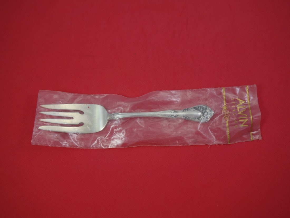 Alvin Chateau Rose Sterling Silver Cold Meat Fork 7 3/8 New: Alvin Chateau Rose Sterling Silver Cold Meat Fork 7 3/8 New This exquisite cold meat fork, part of the Chateau Rose pattern by Alvin, showcases timeless elegance. Crafted from high-quality sterling si
