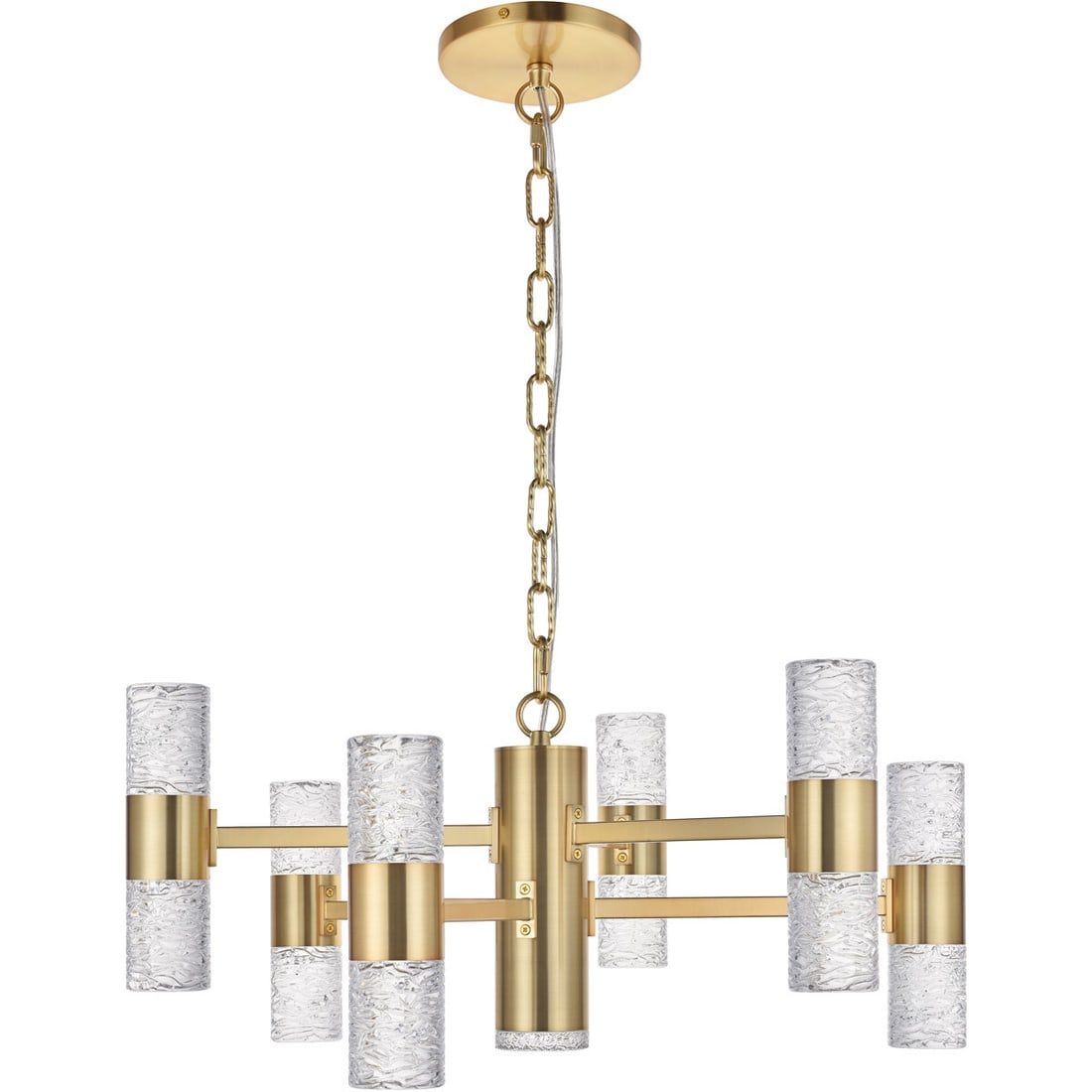 Vega 13-Light Gold Modern Crystal Chandelier 26in Indoor Lighting: Vega 13-Light Gold Modern Crystal Chandelier 26in Indoor Lighting Illuminate your space with this stunning 13-light crystal chandelier, designed for modern aesthetics and versatility. The fixture feat