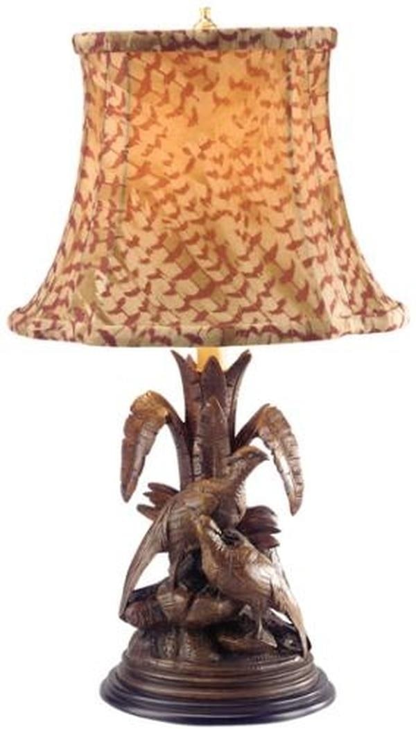 Hand-Painted Rustic Pheasant Table Lamp UL-Listed 19H: Hand-Painted Rustic Pheasant Table Lamp UL-Listed 19H Illuminate your space with this exquisite Hand-Painted Rustic Pheasant Table Lamp, a stunning addition to your traditional decor. Featuring a uniq