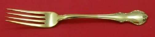 Towle French Provincial Vermeil Sterling Silver Gold-Washed Fork 7 1/8": Towle French Provincial Vermeil Sterling Silver Gold-Washed Fork 7 1/8" This exquisite 7 1/8" regular fork features the elegant French Provincial Vermeil pattern, crafted by Towle. Made from high-qual