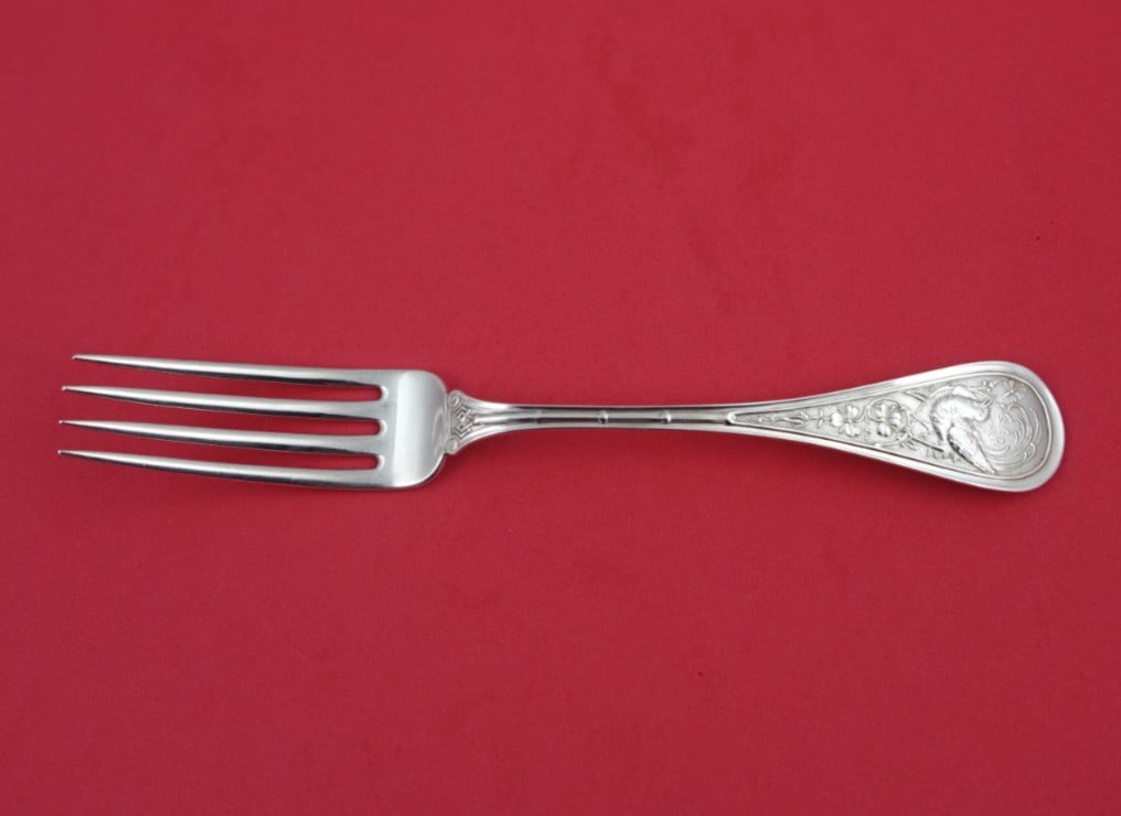 Wendt Bird Sterling Silver Dinner Fork 7 3/8 Inch Heirloom Flatware: Wendt Bird Sterling Silver Dinner Fork 7 3/8 Inch Heirloom Flatware This elegant dinner fork features the exquisite 'Bird' pattern by Wendt, crafted from high-quality sterling silver (.925). Measuring