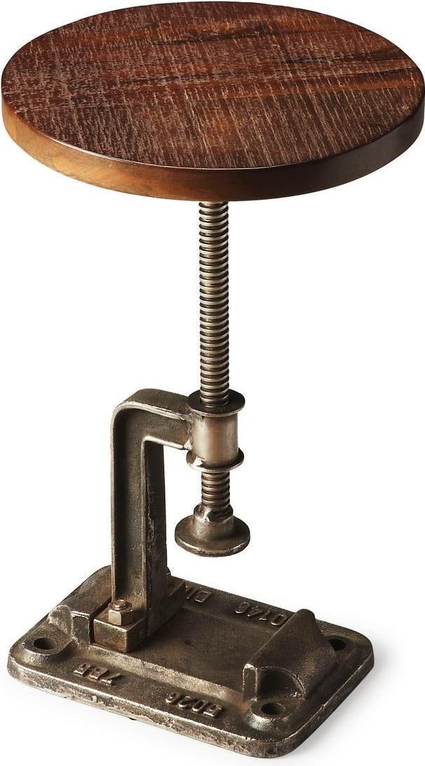 Butler Bronze Finish Ellis Adjustable Accent Table: Butler Bronze Finish Ellis Adjustable Accent Table Enhance your living space with the Bronze Finish Ellis Accent Table, a versatile and stylish addition to your home. This side table features an indus