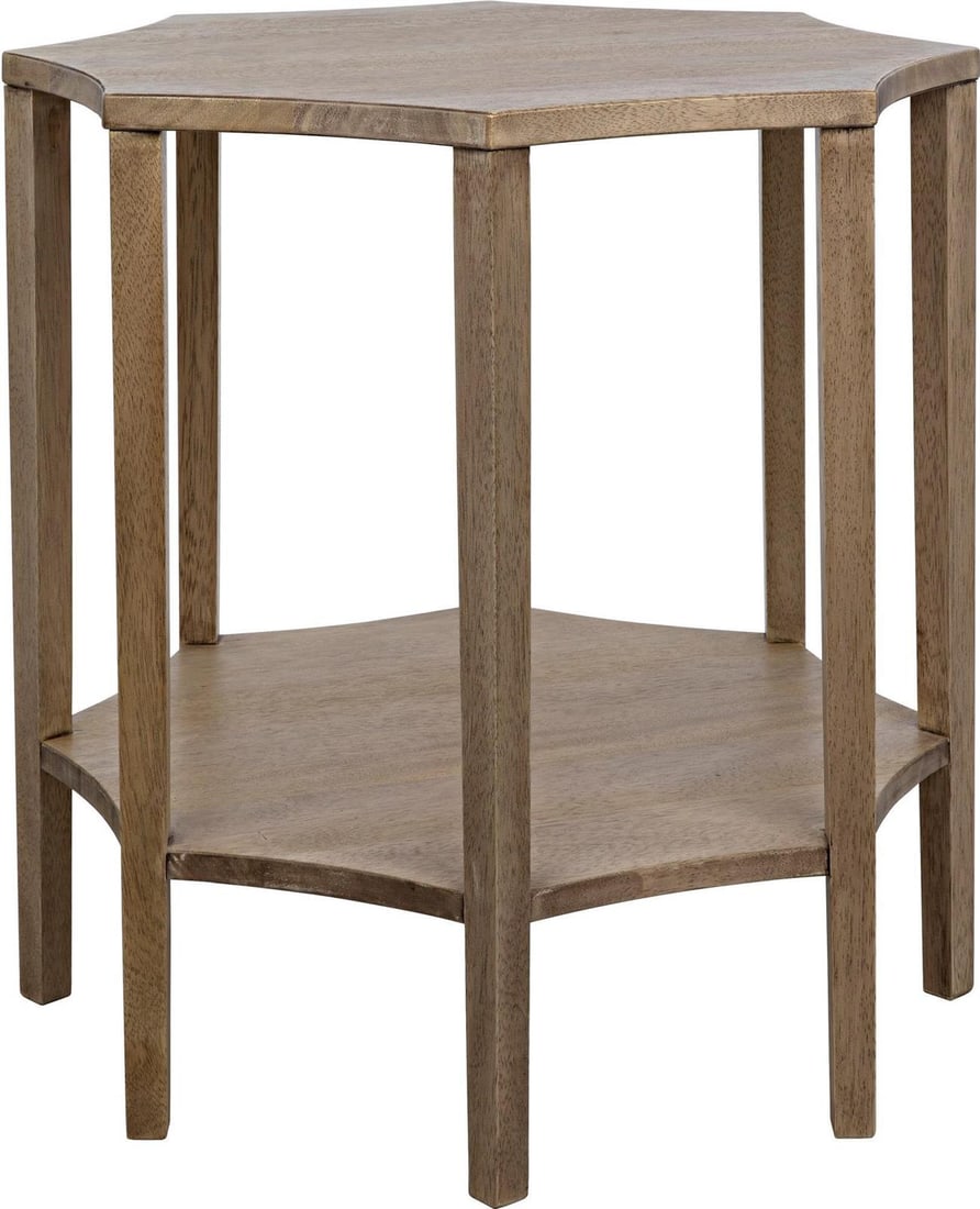 Noir Ariana Side Table in Washed Walnut Finish (1 of 3)