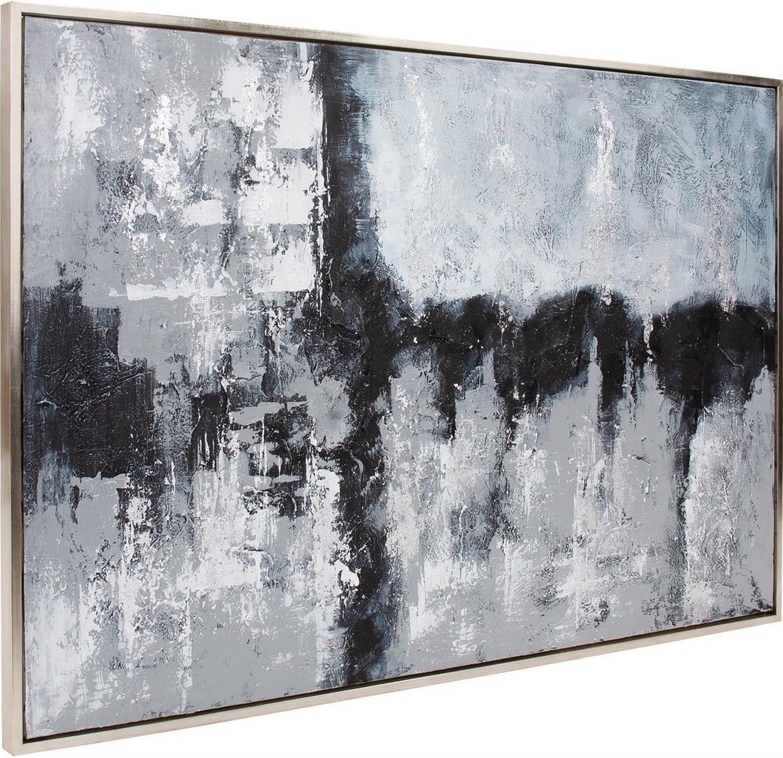 Howard Elliott Abstract Art Chair Slipcover Black Blue 61.75H 41.75W: Howard Elliott Abstract Art Chair Slipcover Black Blue 61.75H 41.75W Elevate your interior design with this stunning abstract art piece, perfect for adding a modern touch to any room. Hand-finished an