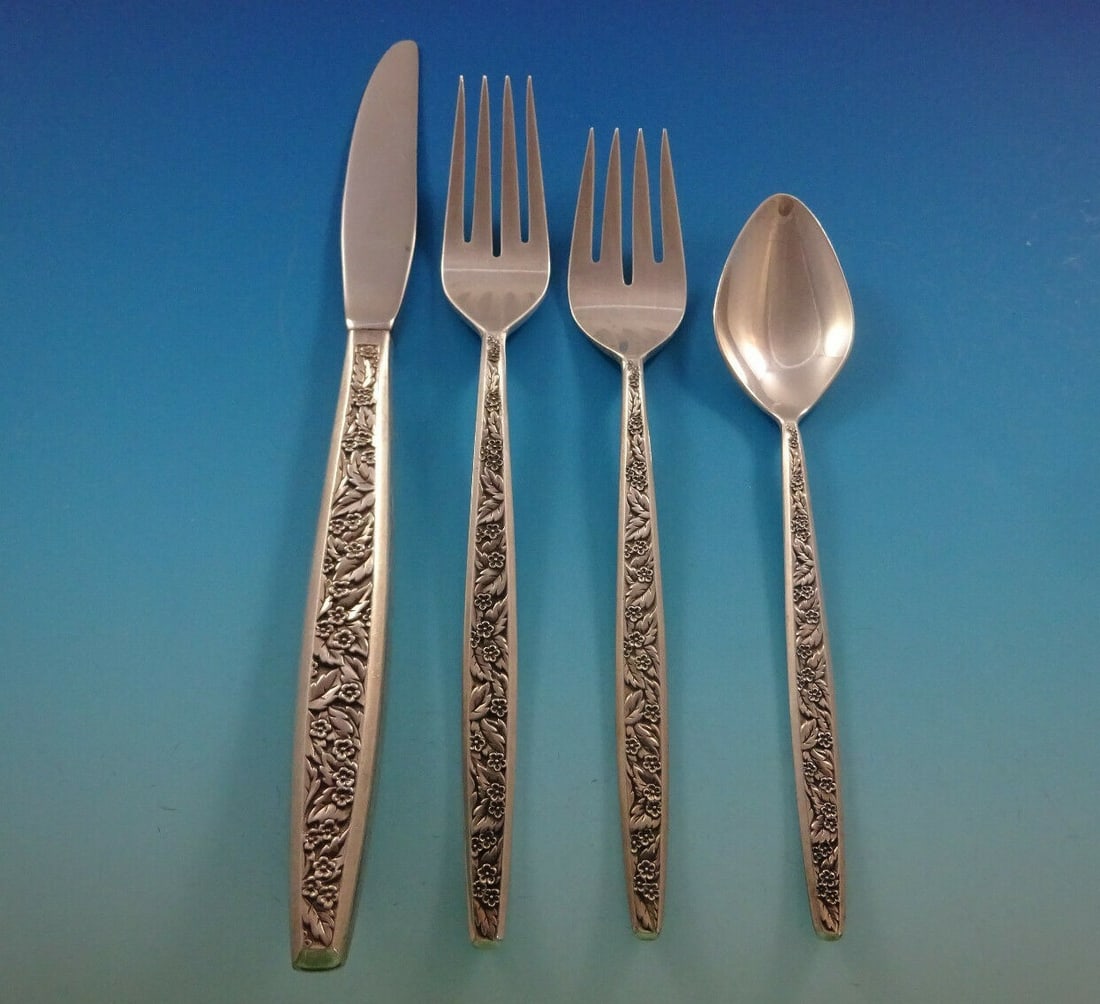 Valencia International Sterling Silver Flatware Set Service for 8 36 Pieces: Valencia International Sterling Silver Flatware Set Service for 8 36 Pieces Enhance your dining experience with the exquisite Valencia Flatware Set by International Sterling. This elegant service for
