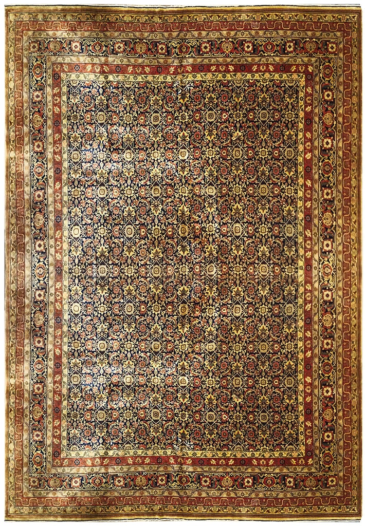 Handwoven 11.8 x 14.9 Herati Mahi Area Rug in Premium Wool: Handwoven 11.8 x 14.9 Herati Mahi Area Rug in Premium Wool Free continental US Shipping Discover the elegance of the Herati Mahi Rug, a handwoven masterpiece that embodies artisanal craftsmanship. Mea