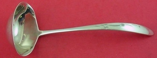 Gorham Celeste Sterling Silver Gravy Ladle 7 1/8 Inch Serving: Gorham Celeste Sterling Silver Gravy Ladle 7 1/8 Inch Serving This exquisite gravy ladle from Gorham's Celeste pattern features a sleek and elegant design, making it a perfect addition to your dining