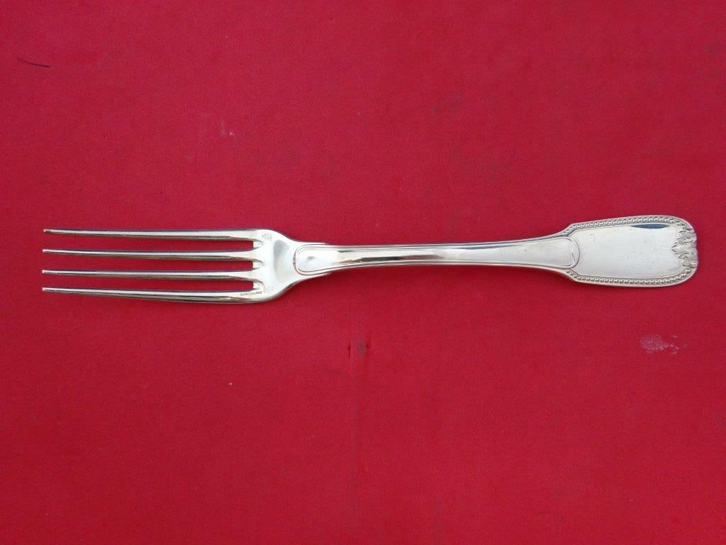 Christofle Joubert Sterling Silver Dinner Fork 8 1/8 Inch Flatware: Christofle Joubert Sterling Silver Dinner Fork 8 1/8 Inch Flatware Introducing the Joubert by Christofle dinner fork, a stunning piece of flatware crafted from high-quality sterling silver. Measuring