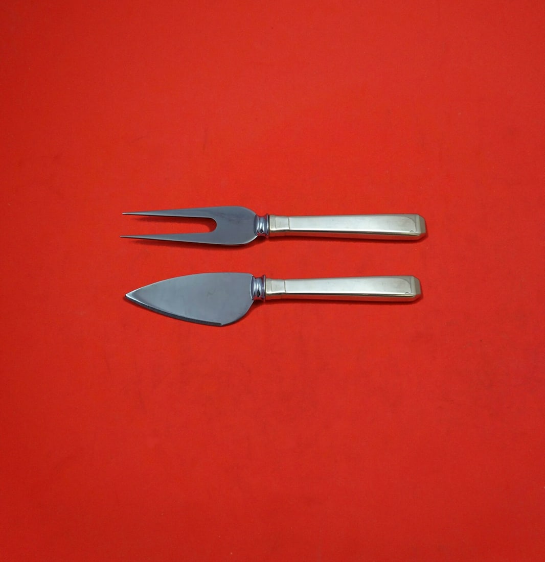 Towle Craftsman Sterling Silver 2-Piece Hard Cheese Serving Set: Towle Craftsman Sterling Silver 2-Piece Hard Cheese Serving Set Enhance your cheese serving experience with this exquisite 2-piece hard cheese serving set from the Craftsman pattern by Towle. Crafted
