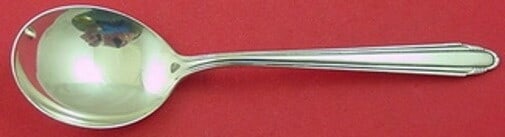 Dominick & Haff Contempora Sterling Silver Gumbo Soup Spoon Art Deco 6 7/8": Dominick & Haff Contempora Sterling Silver Gumbo Soup Spoon Art Deco 6 7/8" This exquisite gumbo soup spoon features the elegant Contempora pattern by Dominick & Haff, crafted from high-quality sterli