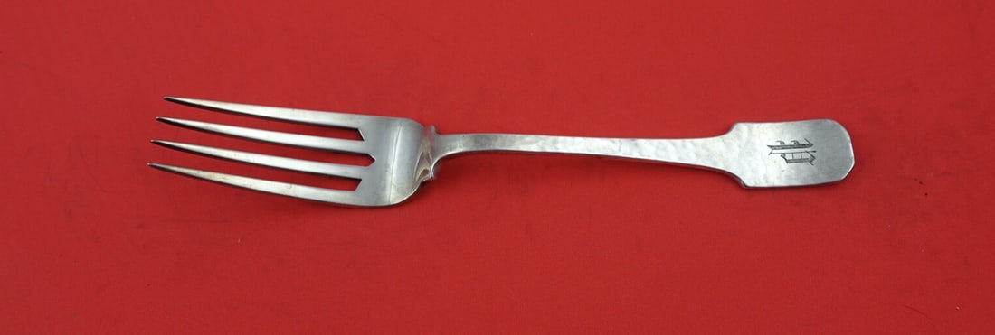Shreve & Co Fourteenth Century Sterling Silver Fork Monogrammed 'P' 6 7/8" (1 of 2)