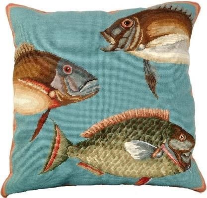 Historic Saltwater Fish Pillow 20x20 from Williamsburg: Historic Saltwater Fish Pillow 20x20 from Williamsburg Enhance your home decor with this charming Historic Saltwater Fish Pillow from Williamsburg. This decorative pillow features a delightful saltwat