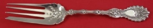 Whiting Radiant Sterling Silver Cold Meat Fork 7.5": Whiting Radiant Sterling Silver Cold Meat Fork 7.5" This exquisite cold meat fork is crafted from sterling silver and features the elegant Radiant pattern by Whiting. Measuring 7 1/2 inches, it showca