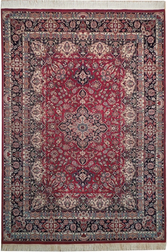 8.8 x 6 Handmade Tabriz Fine Wool Rug from Pakistan: 8.8 x 6 Handmade Tabriz Fine Wool Rug from Pakistan Free continental US Shipping Experience the elegance and craftsmanship of this exquisite 6 x 8.8 Tabriz rug, expertly handmade in Pakistan. This fin