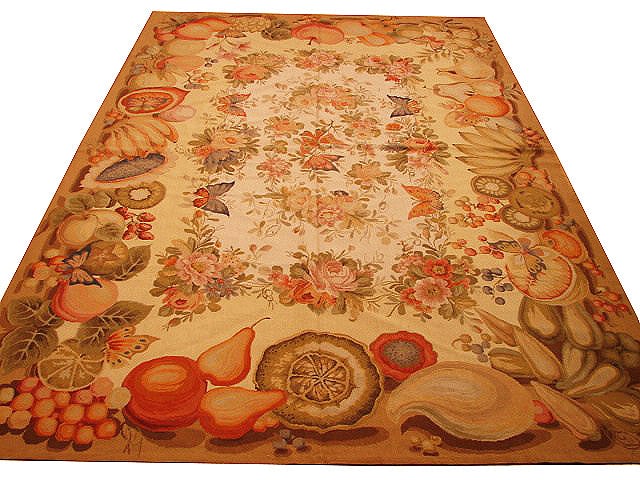 6' x 9' Beige Hand-Knotted Needlepoint Rug from China: 6' x 9' Beige Hand-Knotted Needlepoint Rug from China Free continental US Shipping Transform your living space with the exquisite 6' x 9' Beige Needlepoint Rug, a stunning piece that combines classic