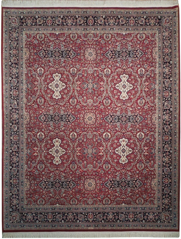 Handmade Wool Rug 8'3" x 10'1" Pakistan Bold Patterns: Handmade Wool Rug 8'3" x 10'1" Pakistan Bold Patterns Free continental US Shipping Enhance your living space with this exquisite handmade wool rug from Pakistan. Measuring 8' 3" x 10' 1", this fine-qu